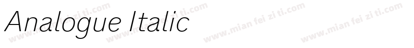 Analogue Italic字体转换